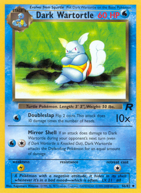 Rocket set Dark Wartortle #46/82 unlimited